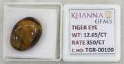 12.65/CT Tiger Eye with Govt. Lab Certificate-TGR00100